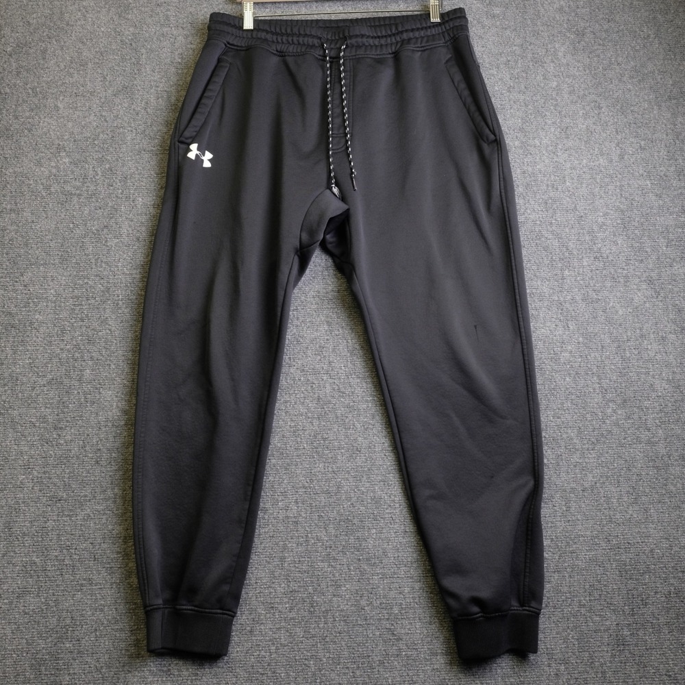 Under Armour Storm ColdGear Joggers Mens XL Black Fleece Sweatpants 1280742